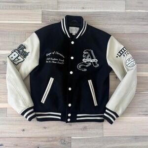 Y2K 2000s Woman's Aeropostale varsity jacket with embroidered details Sz XS